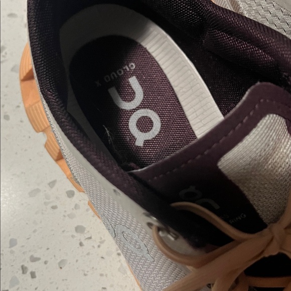 On Running Gray and pink Athletic Shoes 8 - Picture 3 of 6